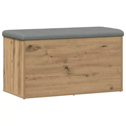 Kézműves tölgyfa tárolópad 82 x 42 x 45 cm redőzött fa
