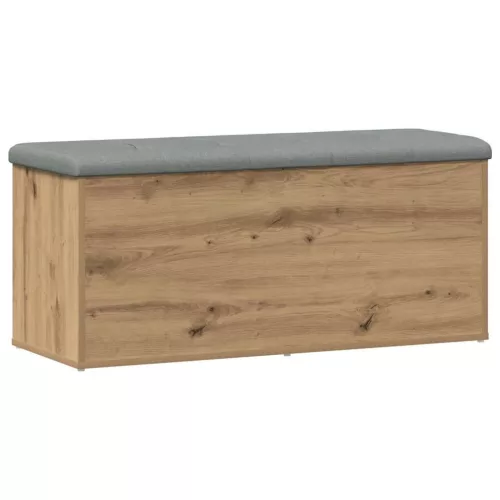 Kézműves tölgyfa tárolópad 102 x 42 x 45 cm rétegelt fából