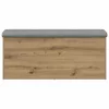 Kézműves tölgyfa tárolópad 102 x 42 x 45 cm rétegelt fából