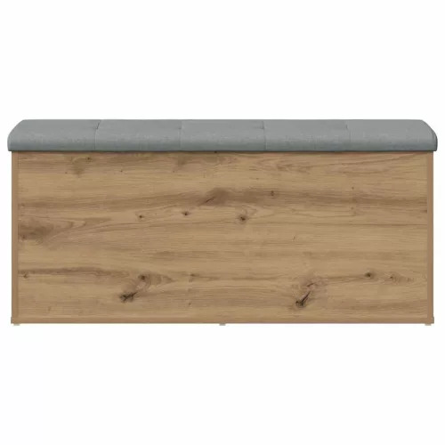 Kézműves tölgyfa tárolópad 102 x 42 x 45 cm rétegelt fából