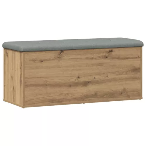 Kézműves tölgyfa tárolópad 102 x 42 x 45 cm rétegelt fából