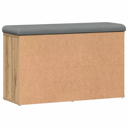 Kézműves tölgy szerelt fa cipőtároló pad 82x32x50 cm