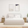 2 db kézműves tölgy szerelt fa LED-es éjjeliszekrény 35x39x55cm