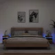 2 db antik fa színű éjjeliszekrény LED-fényekkel 40x39x48,5 cm