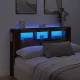 Antik fa színű szerelt fa LED-es fejtámla 160x18,5x103,5 cm