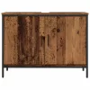Antik fa színű szerelt fa fürdőszobai mosdószekrény 60x33x60 cm