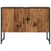 Antik fa színű szerelt fa mosdószekrény 80 x 33 x 60 cm