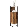 Antik fa színű szerelt fa fürdőszobaszekrény 33 x 33 x 120,5 cm