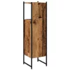 Antik fa színű szerelt fa fürdőszobaszekrény 33 x 33 x 120,5 cm