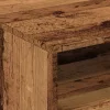 Antik fa színű dohányzóasztal LED-lámpákkal 50 x 49 x 40 cm