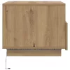 Kézműves tölgyszínű dohányzóasztal LED-lámpákkal 50x49x40 cm