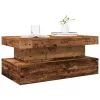Antik fa színű dohányzóasztal LED-lámpákkal 90x50x40 cm