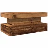 Antik fa színű dohányzóasztal LED-lámpákkal 90x50x40 cm
