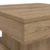Kézműves tölgy színű dohányzóasztal LED-lámpákkal 90x50x40 cm