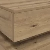 Kézműves tölgy színű dohányzóasztal LED-lámpákkal 50x50x40cm