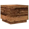 Antik fa színű dohányzóasztal LED-lámpákkal 50 x 50 x 40 cm