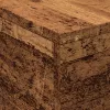 Antik fa színű dohányzóasztal LED-lámpákkal 50 x 50 x 40 cm