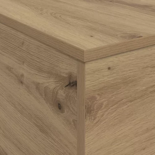 Kézműves tölgy színű dohányzóasztal LED-lámpákkal 90x50x40 cm