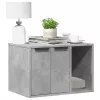 Betonszürke szerelt fa macskaalomdoboz 60 x 40 x 40 cm