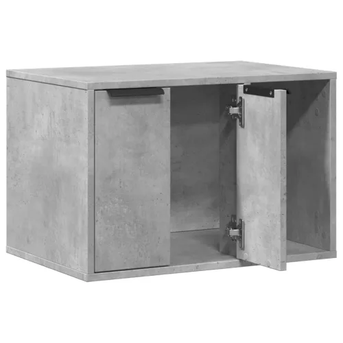Betonszürke szerelt fa macskaalomdoboz 60 x 40 x 40 cm