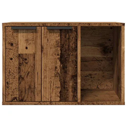 Antik fa színű szerelt fa macskaalomdoboz 60 x 40 x 40 cm