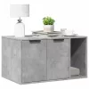 Betonszürke szerelt fa macskaalomdoboz 80 x 50 x 45 cm