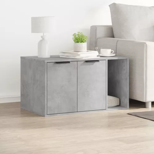 Betonszürke szerelt fa macskaalomdoboz 80 x 50 x 45 cm