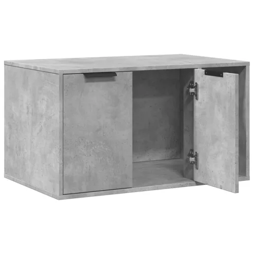 Betonszürke szerelt fa macskaalomdoboz 80 x 50 x 45 cm