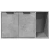 Betonszürke szerelt fa macskaalomdoboz 80 x 50 x 45 cm