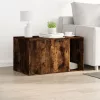Füstös tölgy színű szerelt fa macskaalomdoboz 80 x 50 x 45 cm