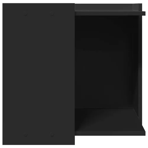 Fekete szerelt fa macskaalomdoboz 53 x 53 x 51 cm
