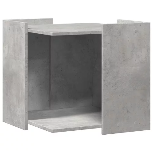 Betonszürke szerelt fa macskaalomdoboz 53 x 53 x 51 cm