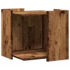 Antik fa színű szerelt fa macskaalomdoboz 53 x 53 x 51 cm