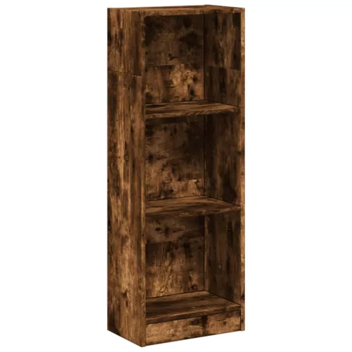 Füstös tölgy színű szerelt fa könyvszekrény 40 x 24 x 109 cm