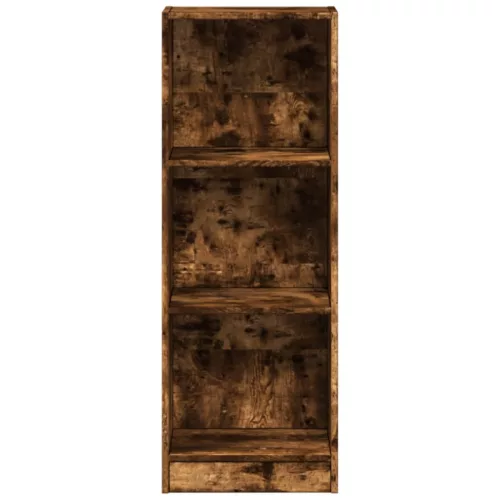 Füstös tölgy színű szerelt fa könyvszekrény 40 x 24 x 109 cm