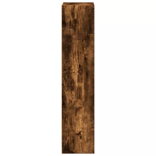 Füstös tölgy színű szerelt fa könyvszekrény 40 x 24 x 109 cm