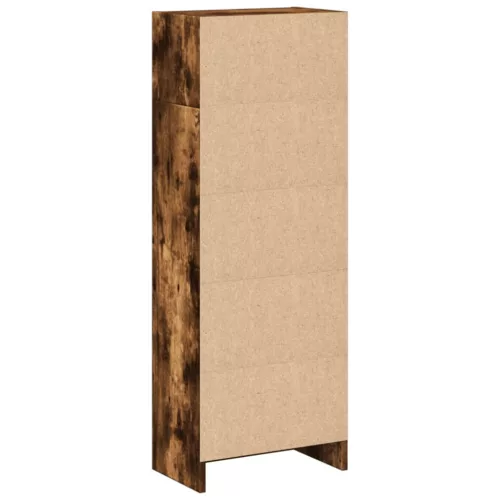 Füstös tölgy színű szerelt fa könyvszekrény 40 x 24 x 109 cm