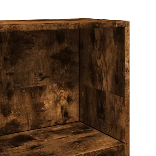 Füstös tölgy színű szerelt fa könyvszekrény 40 x 24 x 109 cm