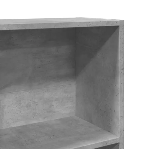 Betonszürke szerelt fa könyvespolc 60 x 24 x 143 cm