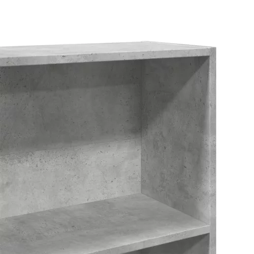 Betonszürke szerelt fa könyvespolc 80 x 24 x 176 cm