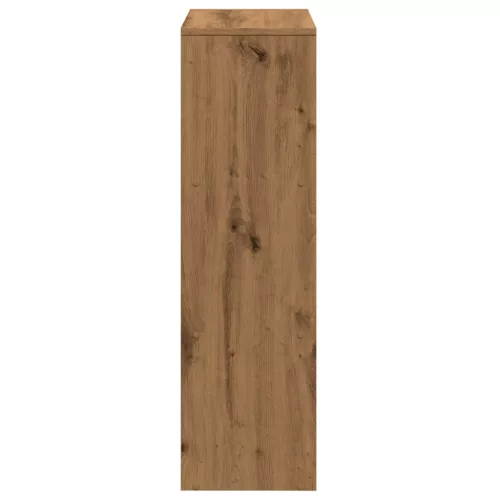 3 szintes kézműves tölgy fa elválasztó könyvespolc 99x29x99 cm
