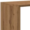 3 szintes kézműves tölgy fa elválasztó könyvespolc 99x29x99 cm