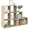 3 szintes sonoma tölgy elválasztó könyvespolc 137,5x29x103,5 cm