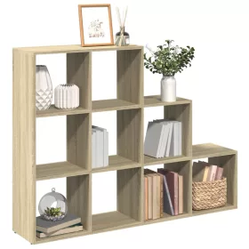   3 szintes sonoma tölgy elválasztó könyvespolc 137,5x29x103,5 cm