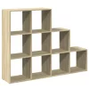 3 szintes sonoma tölgy elválasztó könyvespolc 137,5x29x103,5 cm