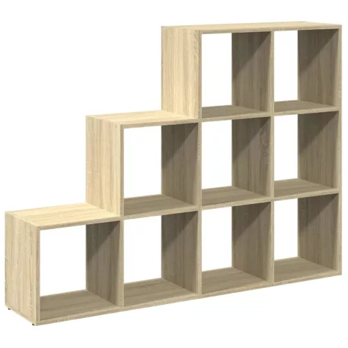 3 szintes sonoma tölgy elválasztó könyvespolc 137,5x29x103,5 cm