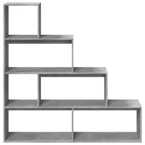 4 szintes betonszürke szerelt fa könyvespolc 143,5x29x143,5 cm