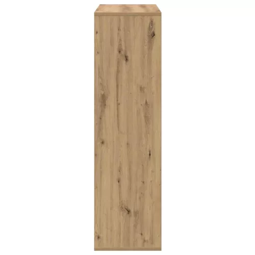 Kézműves tölgy színű fa elválasztó könyvespolc 69,5x29x103,5 cm