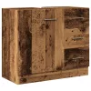 Antik fa színű szerelt fa mosdószekrény 63 x 30 x 54 cm