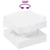 Fehér dohányzóasztal 360 fokban forgatható 50x50x34,5 cm